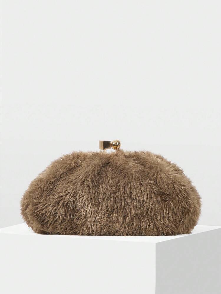 PLAID KISSLOCK CLUTCH