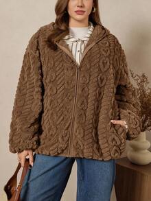 Zelara 大码女装秋冬航海风休闲装棕色冬季女装万圣节外出服装女装哥特式复古风女装大码女装麂皮束带衬衫海军风服装秋冬女装连衣裙 - 棕色 - 查看 8