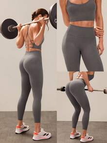 GLOWMODE 24" Peakbum Powersculpt™-Air Sculpt Flex Sweat-Wicking Cool Feel V-Waist Butt-Lifting Leggings High Impact Workout Running Training Fall Winter