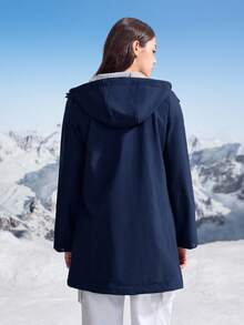 In My Nature 女式字母印花长袖拉链连帽休闲夹克