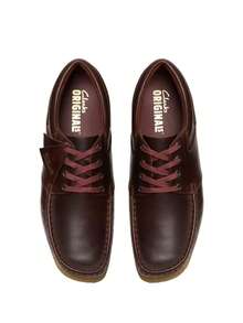 Clarks Wallabee Boat Deep Red Leather - Deep Red - View 4