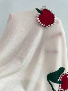 Resyla Áo thun cổ tròn in họa tiết ngọc trai anh đào dành cho nữ, mùa hè - Nhiều màu - Xem 6