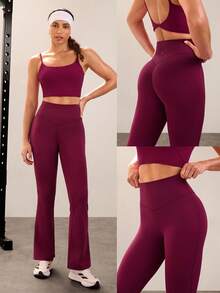 GLOWMODE 31" PeakBum Powersculpt™-Air Play The Flare Sweat-Wicking Cool Feel Butt-Lifting Leggings High Impact Workout Running Training Fall Winter