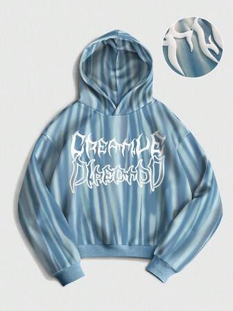 Street Life Men's Minimalist Printed Long Sleeve Hoodie, Fall Winter