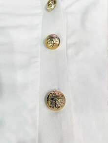 Airaco 女式休闲骑士刺绣前扣短袖 T 恤，夏季