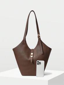 MOTF PREMIUM PU LEATHER TURN-LOCK TOTE BAG