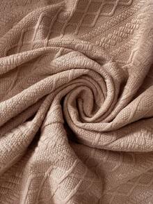 SHEIN Clasi Áo khoác blazer nữ tay dài cài nút tối giản, thanh lịch - Màu Khaki - Xem 5