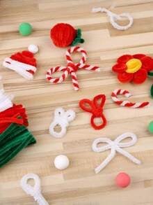 100/300PCS Christmas Pipe Cleaners Craft Set Glitter Chenille Stems 30cm 11.8 Inch Colorful DIY Art Supplies For Holiday Decorations Creative Handmade Projects Christmas Crafting Supplies