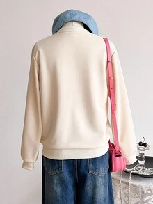 Sweetra Young Tween Girls' Casual Bow Print Crew Neck Sweatshirt, Autumn Fall Winter