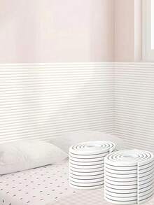 SHEIN 1 cuộn, Miếng dán tường 3D lập thể, Dải chống va chạm, Miếng dán góc tự dính, Miếng dán bảo vệ góc bàn, Miếng dán tường chống va chạm. - trắng - Xem 3