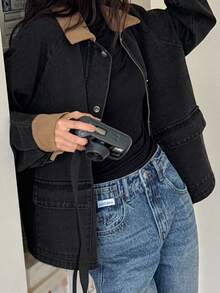 DAZY Women's Loose Casual Jacket, Regular Fit, Autumn/Winter