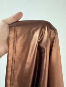 Celure Mono de pierna ancha con cuello cruzado en V, manga larga y plisado para mujer de talla grande