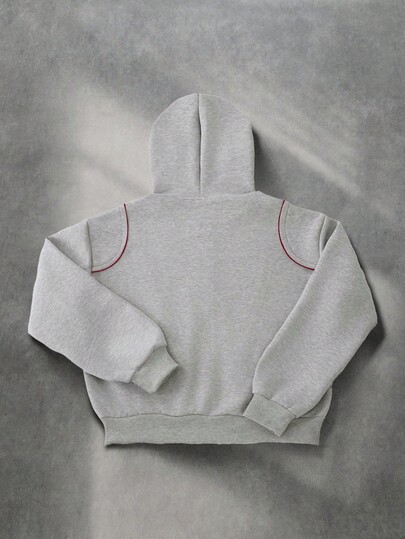 Street Life Men's Patchwork Contrast Color Sweatshirt , Retro Street Style, Fall