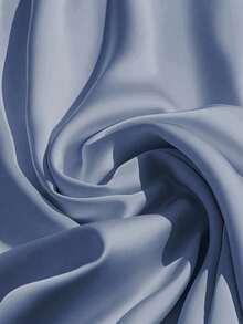 Franclia Váy bó eo màu trơn thanh lịch dành cho nữ - Màu xanh lam - Xem 6