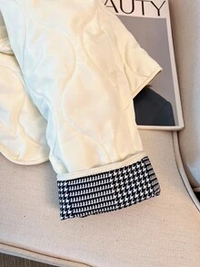 Franclia 女士绗缝夹克 女士刺绣夹克 - 杏色 - 查看 5