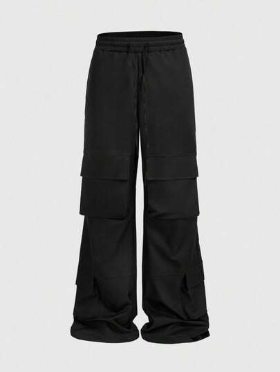 Street Life Men's Street Fashion Loose Fit Pocket Pants, For Fall