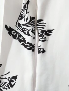 GlowEve Floral Print Wide Leg Pants - Multicolor - View 3