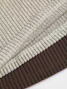 Sweetra مجموعة 2 قطعة من الفساتين الكاجوال ذات الياقة المستديرة المحبوكة، بلون المشمش والبني الداكن، للخريف - متعدد الألوان - مشاهدة 8