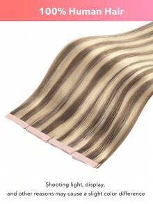 20PCS Straight Tape In Human Hair Extensions 100% Real Remy Human Hair 14-24inches Natural High Quality 50G/Pack For Salon Silky Seamless Invisible PU Tape In Hair Extensions