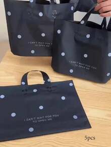 20pcs Thick Plastic Gift Tote Bags, Party Gift Bags, Waterproof Packaging Bags, Round Dot Pattern Gift Bags,Large Capacity Shopping Clothing Packaging Bag, Apply To Wedding, Women's Shopping Bags, Birthday Gift Bags, Party Gift Bags.