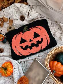 Dazy Kids Girls' Halloween Crew Neck Sweater - Black - View 4