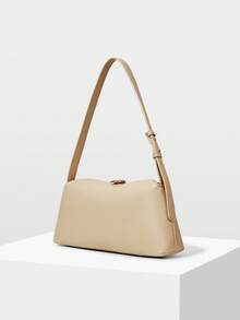 MOTF PREMIUM PU LEATHER KISS LOCK SHOULDER BAG - Apricot - View 3