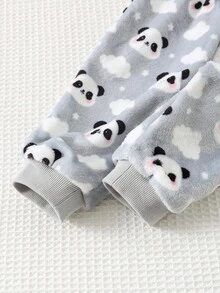 Cozy Pixies 2 pezzi Set di abbigliamento casual da casa per bambino maschio, con maglioncino girocollo a maniche lunghe con stampa di animali cartoni animati e pantaloni jogger in vita elastica