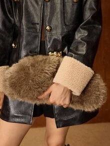 MOTF PREMIUM 格纹锁扣手包 - 駝色 - 查看 7