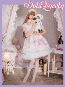 Dola Lovely Giày cao gót thời trang nữ đính nơ trang trí - Hồng - Xem 3