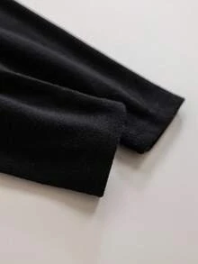 SHEIN 女婴花卉印花长袖卫衣和裤子套装，秋冬 - 杏色 - 查看 8