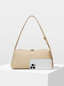 MOTF PREMIUM PU LEATHER KISS LOCK SHOULDER BAG - Apricot - View 4