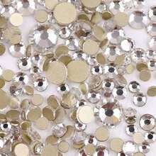 2-6 mm, 6 dimensiuni mixte, 1440 buc/pachet, auriu strălucitor, spate argintiu, spate plat, pietre decorative fără fixare termică, mărgele artistice cu diamant, strasuri, manichiură DIY, decorațiuni, brelocuri, pietre prețioase, consumabile - Dimensiuni mixte - Vizualizare 85