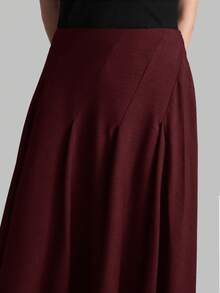 Ontre Chân váy xếp ly chữ A cơ bản màu trơn mới năm 2026 dành cho nữ, thời trang, thanh lịch, thoải mái, phù hợp cho đi làm, văn phòng, dự đám cưới, kỳ nghỉ biển, lễ hội âm nhạc, ngày lễ tình nhân, ngày nghỉ lễ, tiệc cưới, họp mặt. - Màu Đỏ Sâu - Xem 7