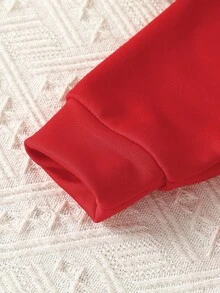 2 件套男童/幼儿男童休闲、时尚、可爱的学院风服装，适合外出、派对、上学、春/秋/冬 - 紅色 - 查看 6