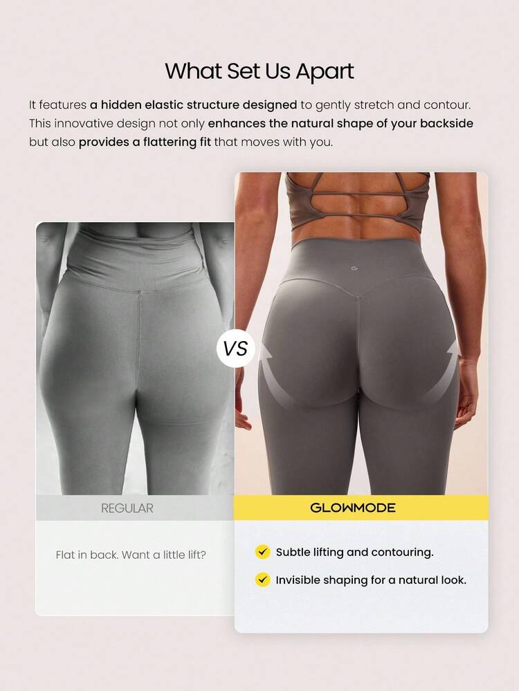 24" Peakbum Powersculpt™-Air Sculpt Flex Sweat-Wicking Cool Feel V-Waist Butt-Lifting Leggings High Impact Workout Running Training  Spring Summer