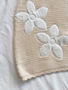 Soleia 女士度假露背系带镂空露背杏色花卉刺绣针织连衣裙，适合派对、晚会、性感、约会、海滩度假、夏季服装、假日约会、下午茶、海滩游轮度假、公路城市度假、波西米亚风度假、音乐节 - 杏色 - 查看 7