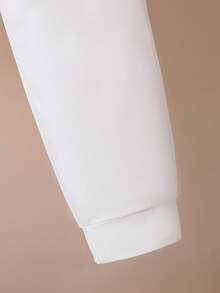 2pcs Toddler Boys' Casual Striped & Letter Print Hoodie Sweatshirt And Pants Set, Classic All-Match Outfit For Autumn/Winter - White - View 4