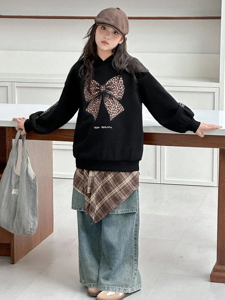 Tween Girls' Daily Casual Sweatshirt, Autumn