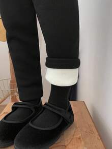 DAZY 少女宽松纯色韩版抓绒打底裤秋冬