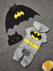 BATMAN X SHEIN 1pc Cartoon Pattern Decorative Pet Jumpsuit, Loungewear, Pajamas, Suitable For Cats & Dogs, Size XXS-XXXXL, Cosplay, Cosplay