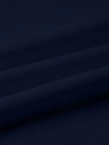 A Large-Sized Blue Round-Neck Long-Sleeved T-Shirt, Comfortable And Versatile - Blue - View 3