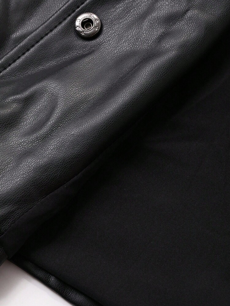 Tween Girl Solid Color Button Front Casual Long Sleeve Jacket