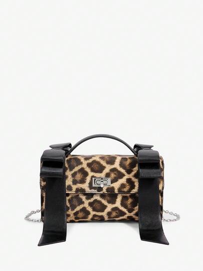 SHEIN ICON 女士手提包，斜挎包，蝴蝶结，粉色，时尚，个性，简约，百搭，街头风，甜美酷炫女孩，辣妹，Y2K，复古，铆钉，复古，青少年，适合鸡尾酒会，派对，舞会，俱乐部，约会，生日，晚会，舞会，日常，下午茶