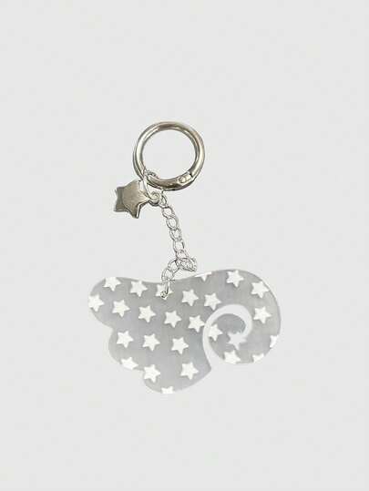 Anime Music Note, Polka Dot, Wing, Pentagram Print Keychain, Bag Charm, Versatile Decorative Accessory
