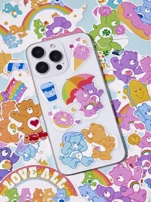 SHEIN X Care Bears Bộ 39 miếng dán họa tiết Gấu hoạt hình, Gấu may mắn, Gấu Funshine, Gấu chia sẻ, Gấu Love-A-Lot, Phù hợp cho học sinh, nam và nữ, dán lên sổ tay, nhật ký, đồ thủ công mỹ nghệ và các vật dụng tương tự. Cũng có thể dùng để cá nhân hóa ván trượt, máy tính xách tay và hành lý. Keo dán có thể tháo rời, dễ dàng xé mà không để lại cặn. - Nhiều màu - Xem 2