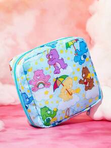 SHEIN X Care Bears 1pc Cartoon Pattern Printed Polyester Fiber Storage Bag, Can Be Used As A Feminine Hygiene Storage Bag, Digital Storage Bag, Small Item Storage Bag,Cheer Bear, Good Luck Bear, Funshine Bear, Share Bear, Love-A-Lot Bear