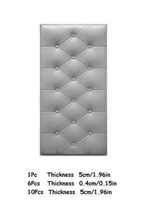 SHEIN 13.77*27.55英寸 3D 压花泡沫墙纸，仿皮革纹理，柔软有纹理（厚度 0.4 厘米/0.16 英寸），自粘泡沫墙贴，房间装饰墙面装饰墙贴