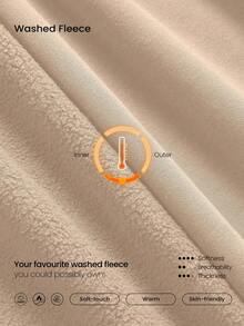 GLOWMODE 28" Fleece Soft Warm Oversized Fit Adjustable Drawstring Waist Vintage Joggers With Side Pockets Daily Casual Autumn Winter - Apricot - View 6