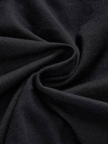 ROMWE Grunge Punk Sexy Halloween Dark Punk Rivet Patchwork Women Top