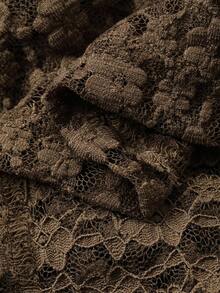 FRIFUL 2 件女士休闲套装：长袖单排扣上衣和吊带背心 - 棕色 - 查看 8